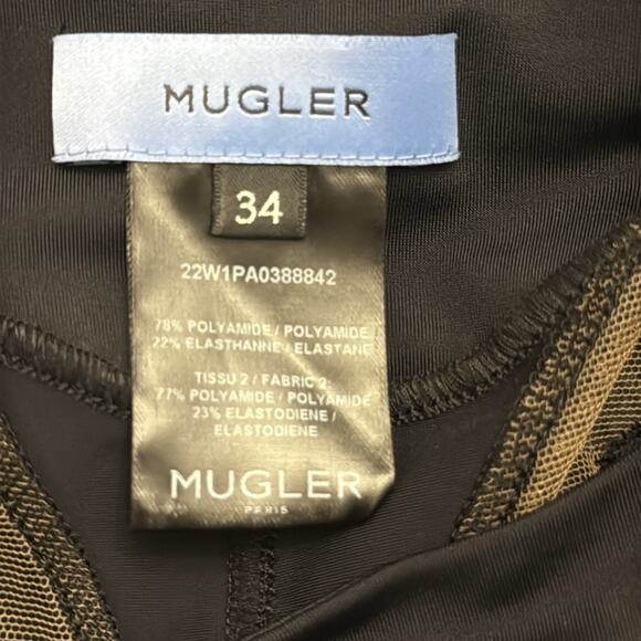 Mugler Rodeo sheer-panelled stirrup leggings size 2 - Picture 8 of 9